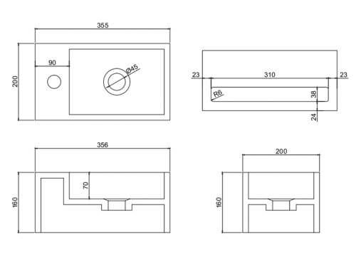 Умывальник Asignatura Monolith 35 25731804
