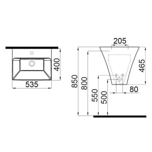 Умывальник Idevit Halley 3201-2405