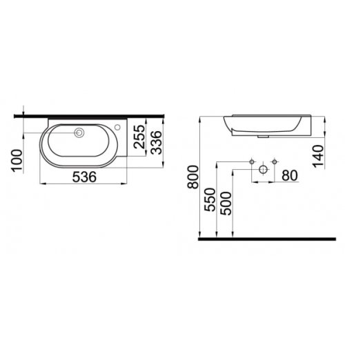 Умывальник Idevit Myra 54 0201-2505-07
