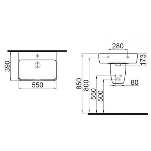 Полупьедестал Idevit Halley 3203-0000