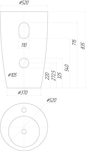 Умывальник NEWARC Modern 3812W-M
