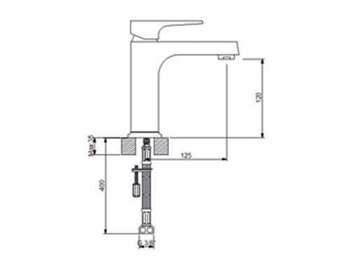 Смеситель для умывальника NEWARC Aqua 941521B