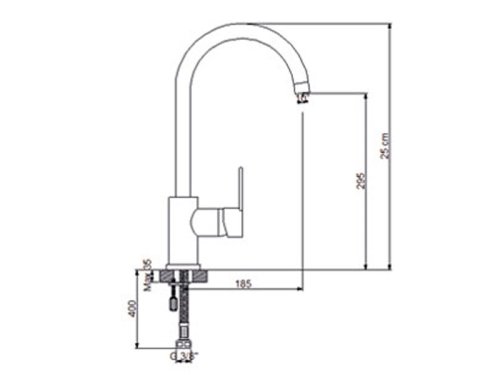 Смеситель для кухни NEWARC Domino 971731