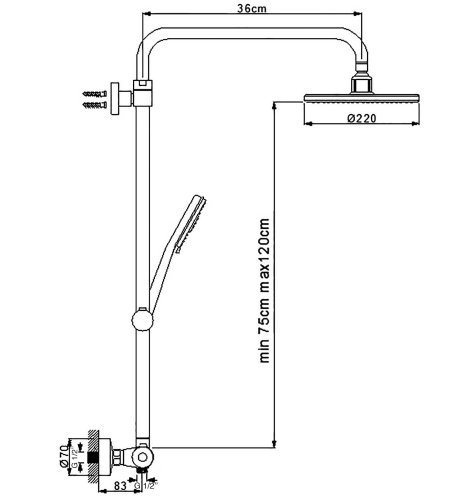 Душевая система NEWARC Tekno 500515