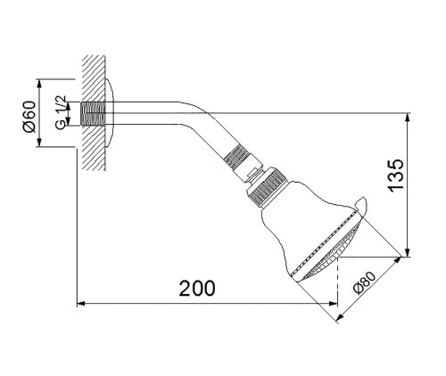 Верхний душ NEWARC Rose 470411