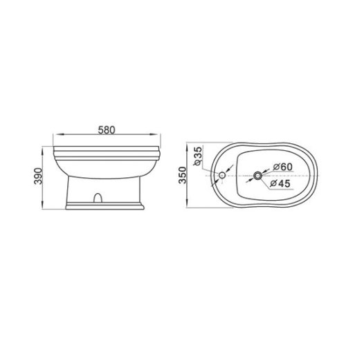 Биде VOLLE Leonor 13-19-031