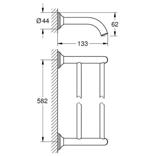 Полотенцедержатель Grohe Essentials Authentic 40654001
