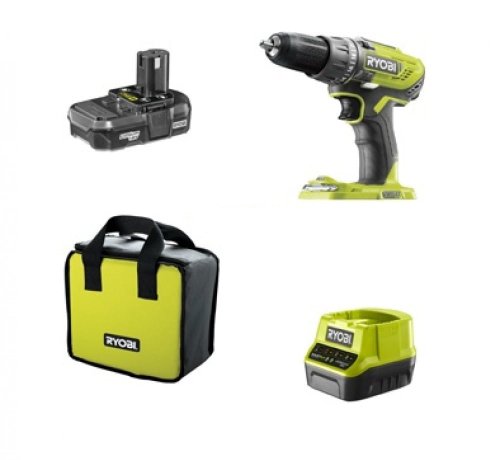 Дрель шуруповерт аккумуляторная Ryobi ONE+ R18DD3-113S