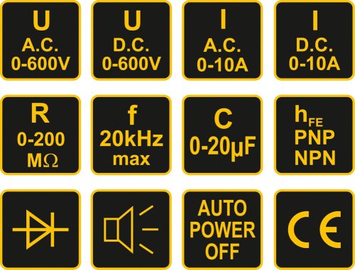 Мультиметр цифровой Vorel 81783