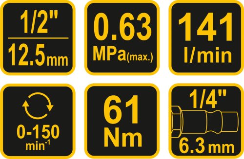 Трещотка пневматическая VOREL 81117