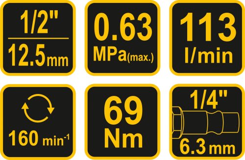 Трещотка пневматическая VOREL 81119