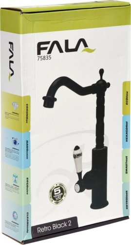Смеситель для кухни FALA Retro Black 2 75835