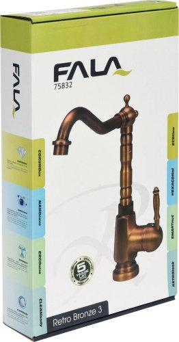 Смеситель для кухни FALA Retro Bronze 3 75832