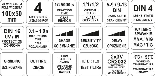 Сварочная маска YATO YT-73925