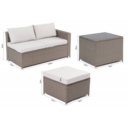 Набор садовой мебели Di Volio SONDRIO DV-021GF Бежевый/Кремовый