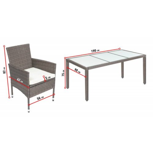 Набор садовой мебели Di Volio VERONA 8+1 Black