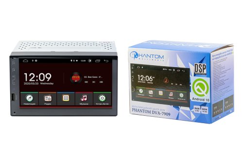 Автомагнитола 2 DIN Phantom DVA-7909 (Android 10, Navitel)