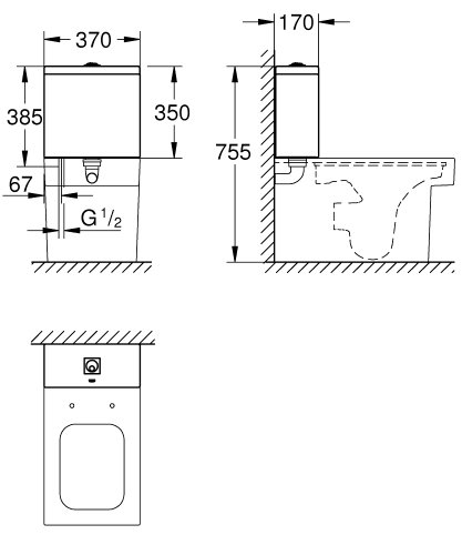 Бачок Grohe Cube Ceramic 39490000