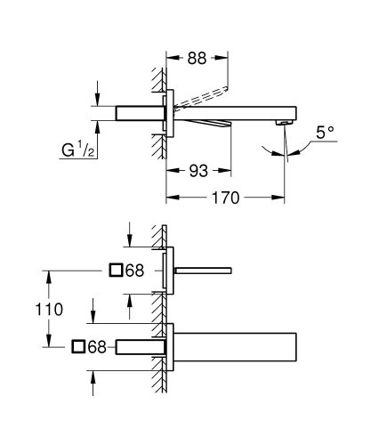 Змішувач прихованого монтажу Grohe Eurocube Joy 19997000