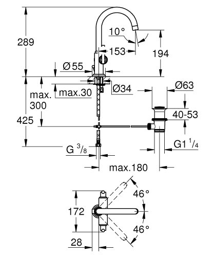 Смеситель для умывальника Grohe Atrio Jota 21022000