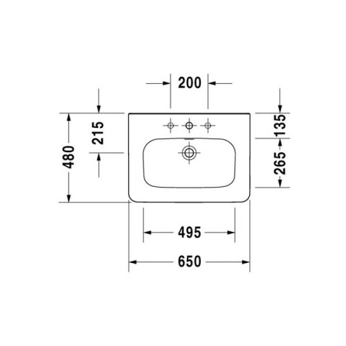 Умывальник Duravit DuraStyle 2320650000