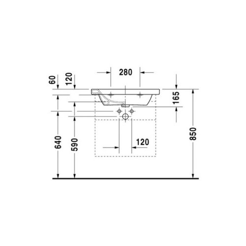 Умывальник Duravit DuraStyle 2320650000