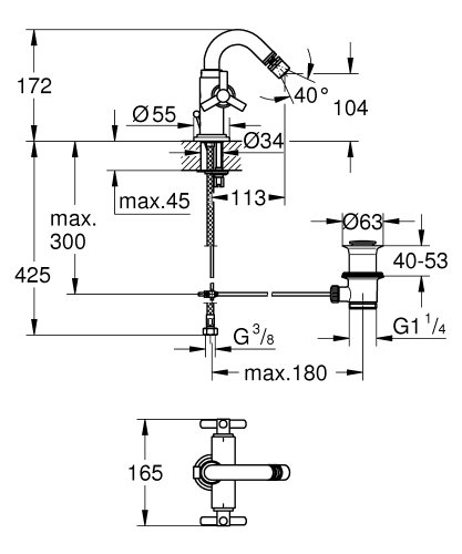 Смеситель Grohe Atrio Ypsilon 24027000