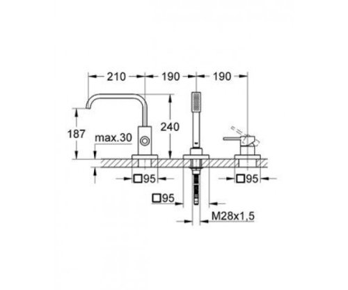 Смеситель для ванной Grohe Allure 19316000