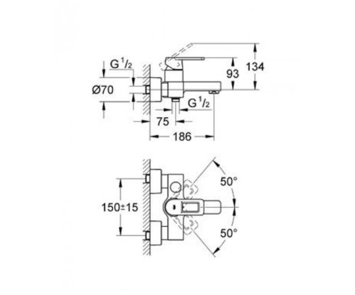 Змішувач для ванни Grohe Quadra 32638LS0