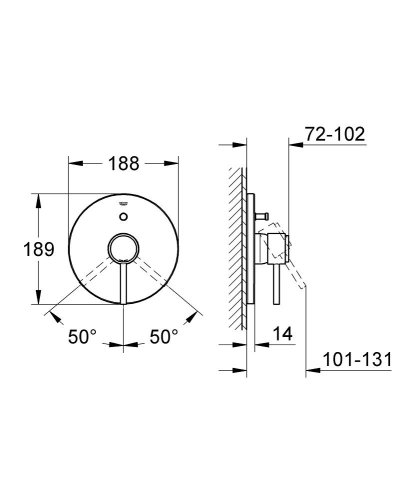 Змішувач прихованого монтажу Grohe Atrio 19459001