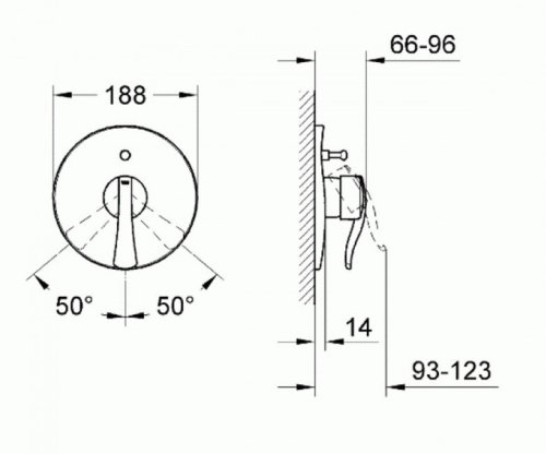 Змішувач прихованого монтажу Grohe Ectos 19547IP0