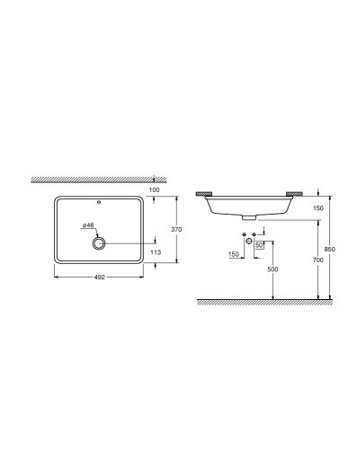 Умывальник Grohe Cube Ceramic 3948000H