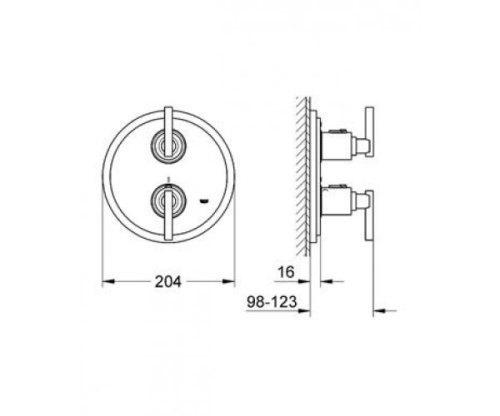 Смеситель скрытого монтажа Grohe Atrio 19398000