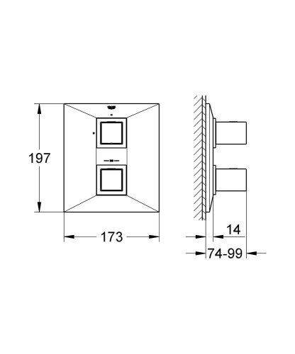 Смеситель скрытого монтажа Grohe Allure Brilliant 19791000