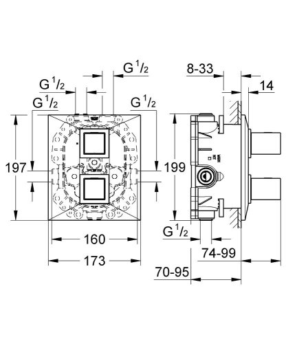 Смеситель скрытого монтажа Grohe Allure Brilliant 19791000