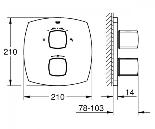 Змішувач прихованого монтажу Grohe Grandera 19937000