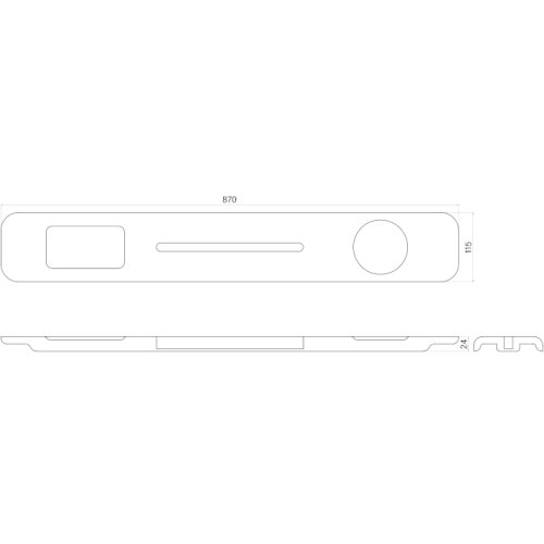 Поличка для ванни Volle Solid Surface 18-40-403S