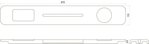 Поличка для ванни Volle Solid Surface 18-40-403