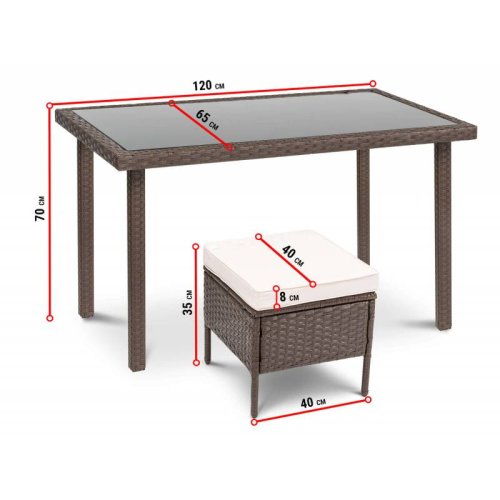 Набор садовой мебели Di Volio Venice DV-022GF Brown