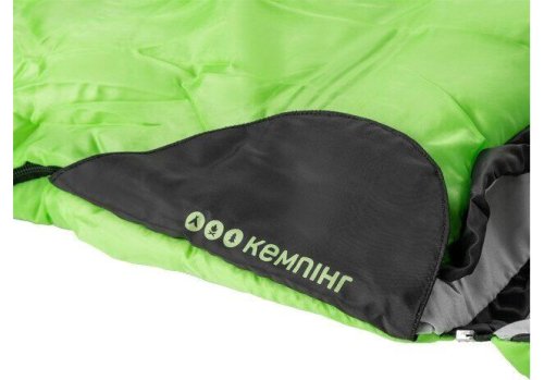 Спальный мешок Кемпинг Peak 200R с капюшоном зеленый