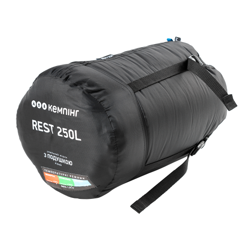 Спальный мешок Кемпинг Rest 250R с подушкой синий