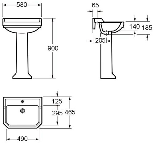 Комплект унітаз-компакт VOLLE Don Grandes 13-13-132 + умивальник Don Grandes 13-13-133