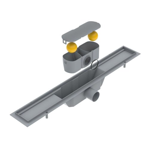 Лінійний трап 70см з решіткою суцільний VOLLE 90-22-702