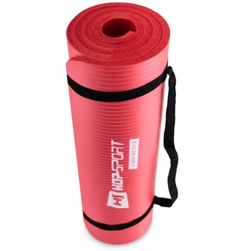 Мат для фитнеса и йоги с отверстиями Hop-Sport HS-N015GM 1,5 см красный