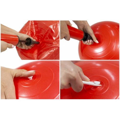 Фитбол Hop-Sport HS-R075YB 75cm фиолетовый + насос 2020