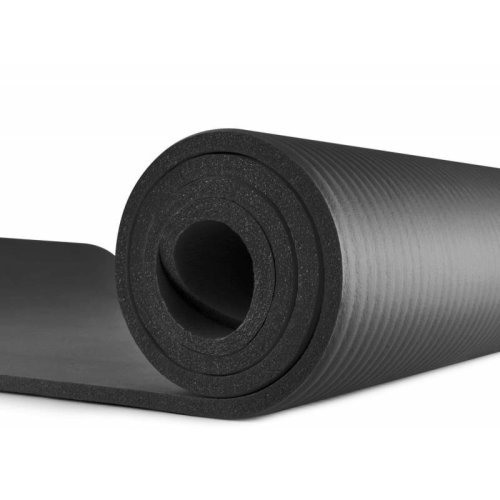 Мат для фитнеса и йоги Hop-Sport HS-N010GM 1 см черный