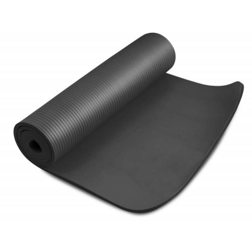 Мат для фитнеса и йоги Hop-Sport HS-N010GM 1 см черный