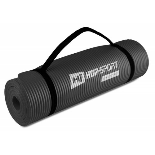 Мат для фитнеса и йоги Hop-Sport HS-N010GM 1 см черный