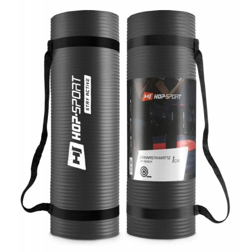 Мат для фитнеса и йоги Hop-Sport HS-N010GM 1 см черный