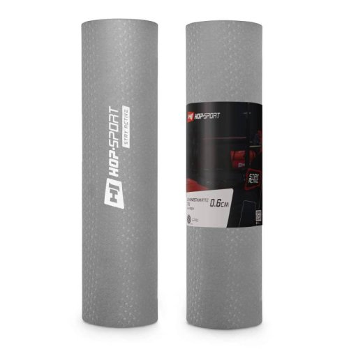 Мат для фитнеса и йоги Hop-Sport TPE 0,6 см HS-T006GM серый